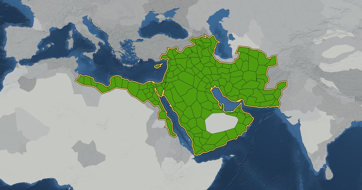 Map of the Rashidun Caliphate in AD 653, at its largest extent